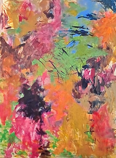 Pittura intitolato "Cracovie" da Mireille Naxara, Opera d'arte originale, Acrilico Montato su Telaio per barella in legno