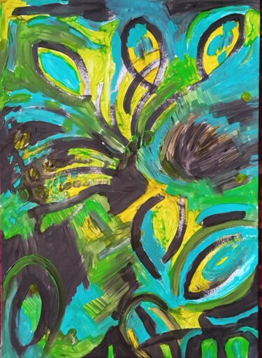 La couleur apaise ta douleur Peinture intitulée "La couleur apaise t…" par Seny Jasna, Œuvre d'art originale, Acrylique Monté sur artwork_cat.