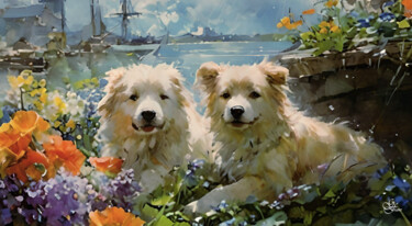 Digitale Kunst mit dem Titel "Happy 3" von Franz Grausenburger, Original-Kunstwerk, Digitale Malerei