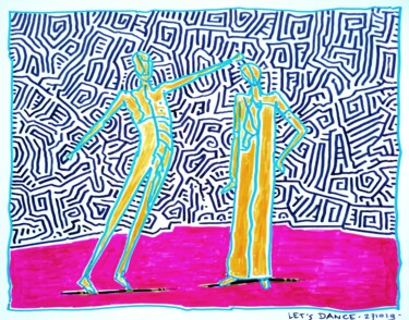 "Let's dance" başlıklı Resim Milto Sideris tarafından, Orijinal sanat, Işaretleyici