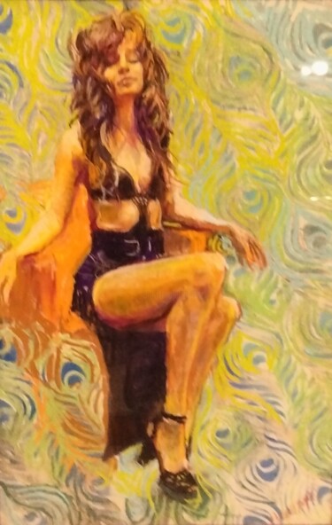 "Too Hot To Handle" başlıklı Tablo Hilarie Couture tarafından, Orijinal sanat, Pastel Diğer sert panel üzerine monte edilmiş