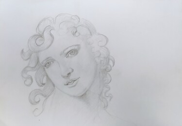 Drawing titled "copie  dessin Angél…" by Jean-Marc Quilichini, Original Artwork, Pencil