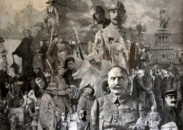 Collage " Première guerre mondiale 1 " Collages intitulée "Collage " Première…" par Artkdr, Œuvre d'art originale, Collages