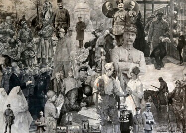 Collage " Première guerre mondiale 2 " Collages intitulée "Collage " Première…" par Artkdr, Œuvre d'art originale, Collages