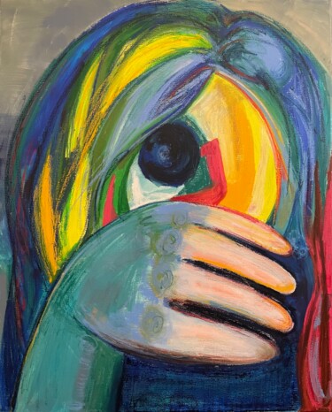 Peinture intitulée "THE GIRL" par Rui Mai, Œuvre d'art originale, Acrylique