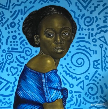 Peinture intitulée "Moment In A Time" par Oluwafemi Akanmu, Œuvre d'art originale, Acrylique