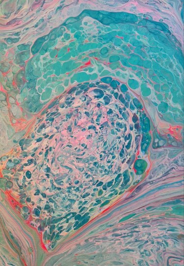 Painting titled "Dawn at sea" by Olga Poruchikova, Original Artwork, Acrylic