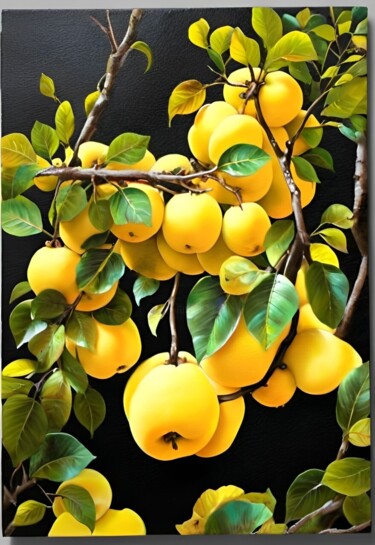 绘画 标题为“The quince: strengt…” 由Leila Khamchieva, 原创艺术品, 丙烯