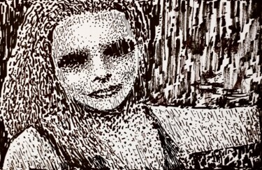 Disegno intitolato "Bipolar" da Milto Sideris, Opera d'arte originale, Pennarello