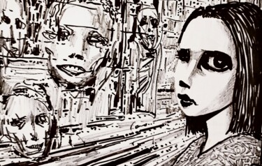 「Generic girl」というタイトルの描画 Milto Siderisによって, オリジナルのアートワーク, マーカー