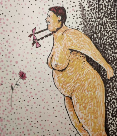 Smell the daisy 图画 标题为“Smell the daisy” 由Milto Sideris, 原创艺术品, 标记