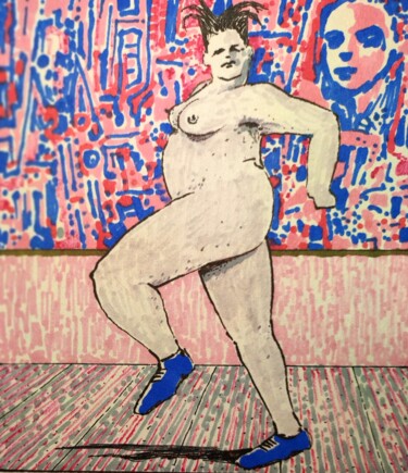 Рисунок под названием "Gettin' jiggy with…" - Milto Sideris, Подлинное произведение искусства, Маркер