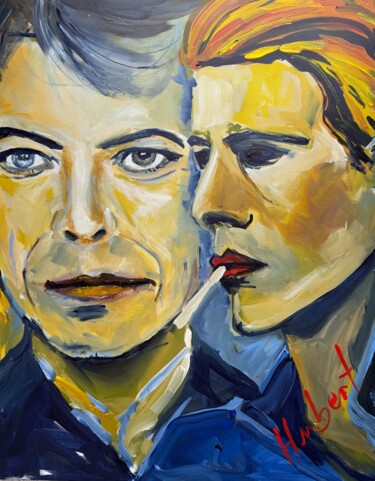 Generationen David Bowie Картина под названием "Generationen David…" - Hubert Lerner, Подлинное произведение искусства, Акрил Установлен на Деревянна…