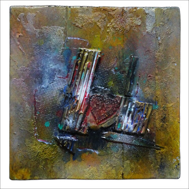 Painting titled "ABS-54" by Claude Géan, Original Artwork, Acrylic Mounted on Wood Panel