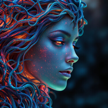 数字艺术 标题为“Medusa” 由Giuseppe Cristadoro, 原创艺术品, AI生成的图像