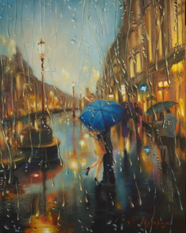 Peinture intitulée "City of Lovers" par Rita Cemkalo, Œuvre d'art originale, Huile