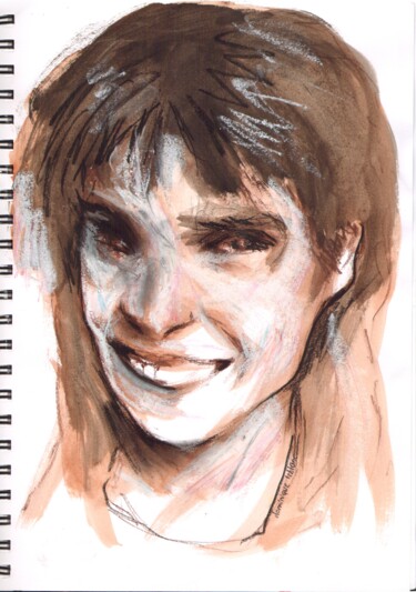 Dessin intitulée "Cécile" par Dominique Leblanc, Œuvre d'art originale, Crayon