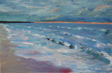 제목이 "paysage mer 2"인 미술작품 Jean-Marc Quilichini로, 원작, 기름