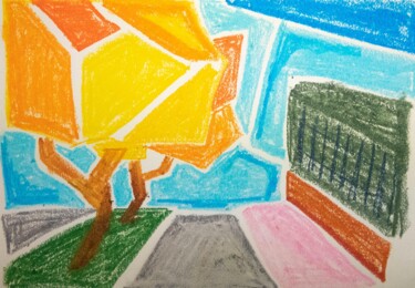 Disegno intitolato "Retour" da Julien Bocage, Opera d'arte originale, Pastello