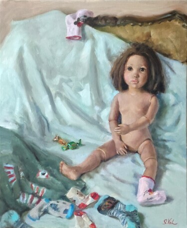 My favourite puppet Painting titled "My favourite puppet" by Svitlana Vol, Original Artwork, Oil