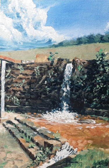 Pintura intitulada "Hotel Fazenda Valen…" por Eric Gerhard, Obras de arte originais, Óleo Montado em Cartão