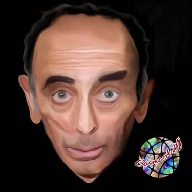 Peinture intitulée "Le triple enculaaax" par Cosmoarty, Œuvre d'art originale, Peinture numérique Monté sur Aluminium