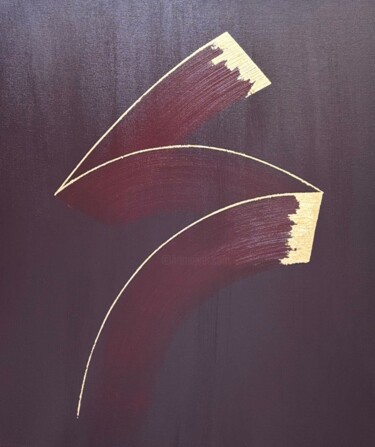 Schilderij getiteld "ELEGANCE No. 1" door Antje Jahn, Origineel Kunstwerk, Acryl Gemonteerd op Frame voor houten brancard
