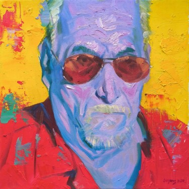 Peinture intitulée "Face series one" par Gao Peng, Œuvre d'art originale, Pigments