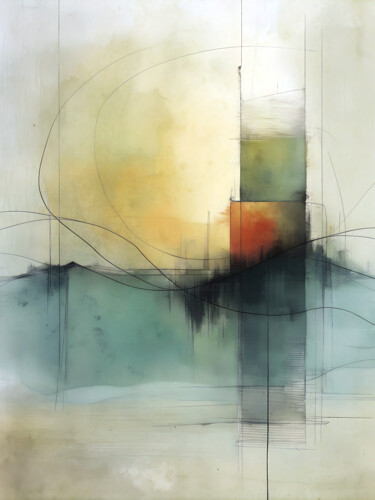 数字艺术 标题为“Urban Horizon” 由Miguel Bruzual, 原创艺术品, 数字油画