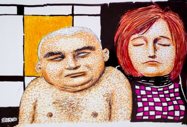 Tekening getiteld "We're in the wrong…" door Milto Sideris, Origineel Kunstwerk, Marker
