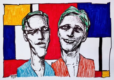 Tekening getiteld "You think his mothe…" door Milto Sideris, Origineel Kunstwerk, Marker