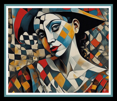 Digital Arts titled "Arlequine 01" by Christian Fritz Garett, Original Artwork, Digital Painting