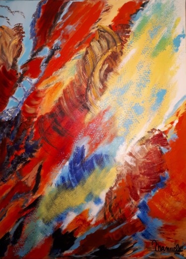 Pintura intitulada "Mouvement terrestre" por Manuela Torres Carneiro, Obras de arte originais, Acrílico
