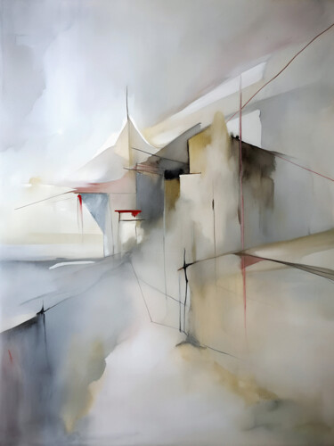 Digital Arts titled "Ghost City" by Miguel Bruzual, Original Artwork, Digital Painting