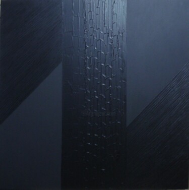 Painting titled "LE NOIR LUMIERE" by Bertrand Delogne, Original Artwork, Acrylic Mounted on Wood Panel