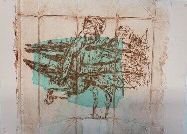 Gravures & estampes intitulée "To all moms II" par Olga Richir, Œuvre d'art originale, Gravure
