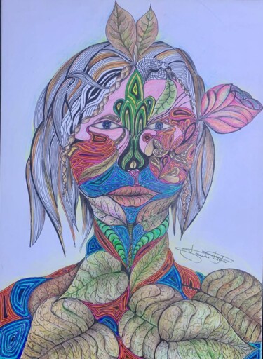 Desenho intitulada "L'Anima da Terra" por Panù, Obras de arte originais, Lápis