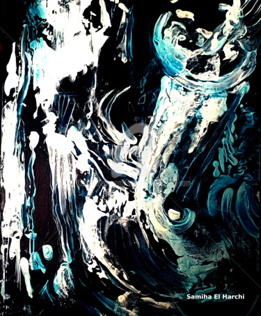 Schilderij getiteld "Philo" door Samiha El Harchi (Sam), Origineel Kunstwerk, Acryl Gemonteerd op Andere stijve panelen