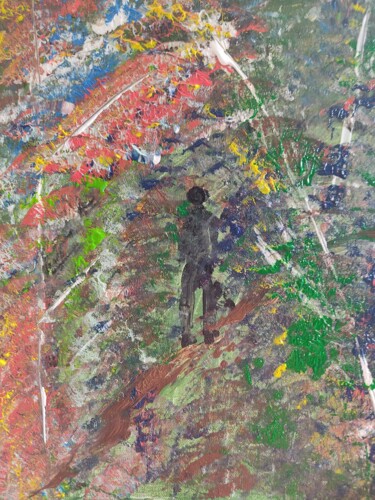 Peinture intitulée "Forêt tropicale" par Hélène Le Borgne, Œuvre d'art originale, Acrylique Monté sur Châssis en bois