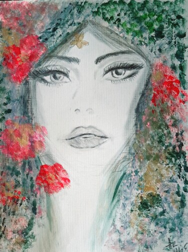 Pittura intitolato "Elle" da Alexandra Roberts, Opera d'arte originale, Acrilico
