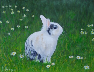 绘画 标题为“HIP  HO  LE LAPIN” 由Bertrand Delogne, 原创艺术品, 油 安装在木质担架架上