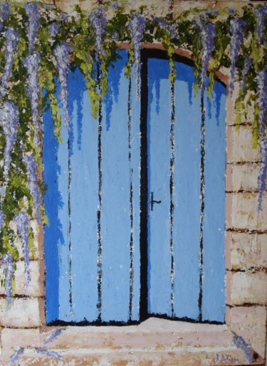 LA PORTE DES CHARENTES Картина под названием "LA PORTE DES CHAREN…" - Bertrand Delogne, Подлинное произведение искусства, Масло Установлен на Дерев…