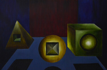 Schilderij getiteld "Совместимость" door Acheron Hock, Origineel Kunstwerk, Olie