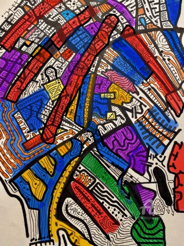 Arts numériques intitulée "Dessin Varez Glenn…" par Glenn Varez, Œuvre d'art originale, Encre