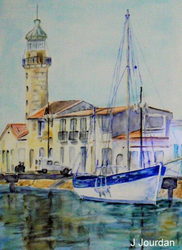 Peinture intitulée "vieux gréement" par Jean Jourdan, Œuvre d'art originale, Aquarelle
