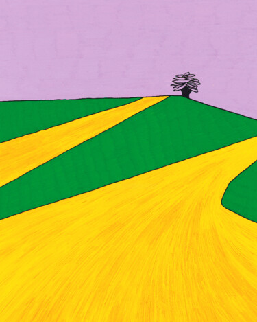Drawing titled "LA DAMA DEL MANZANA…" by Kike Ibáñez, Original Artwork, Marker Mounted on Other rigid panel