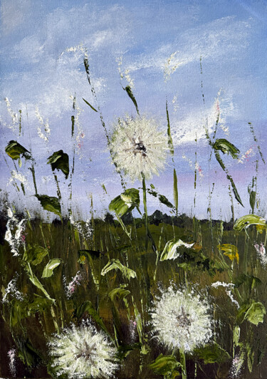 Summer Landscape country style Painting titled "Summer Landscape co…" by Tatiana Malinovscaia, Original Artwork, Oil