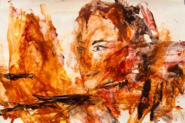 绘画 标题为“Icare, Visages arch…” 由Tristan Soler, 原创艺术品, 丙烯 安装在纸板上