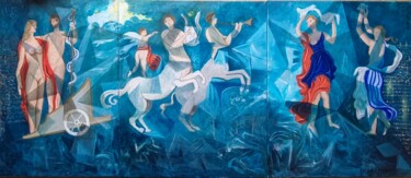 "Le cortège de Bacch…" başlıklı Tablo Richard Fouchet tarafından, Orijinal sanat, Akrilik artwork_cat. üzerine monte edilmiş