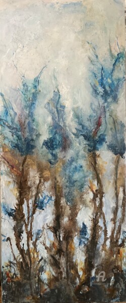 PARTIE EN FUMÉE Painting titled "PARTIE EN FUMÉE" by Ginette Lefebvre (GauLe), Original Artwork, Acrylic